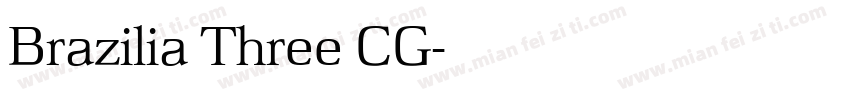 Brazilia Three CG字体转换